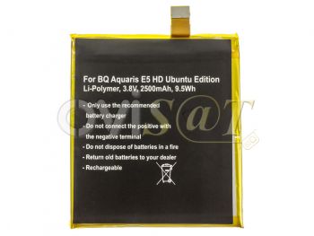 Batería genérica para BQ Aquaris E5 / E5 HD / E5 FHD - 2500mAh / 3.8V / 9.5WH / Li-Polymer